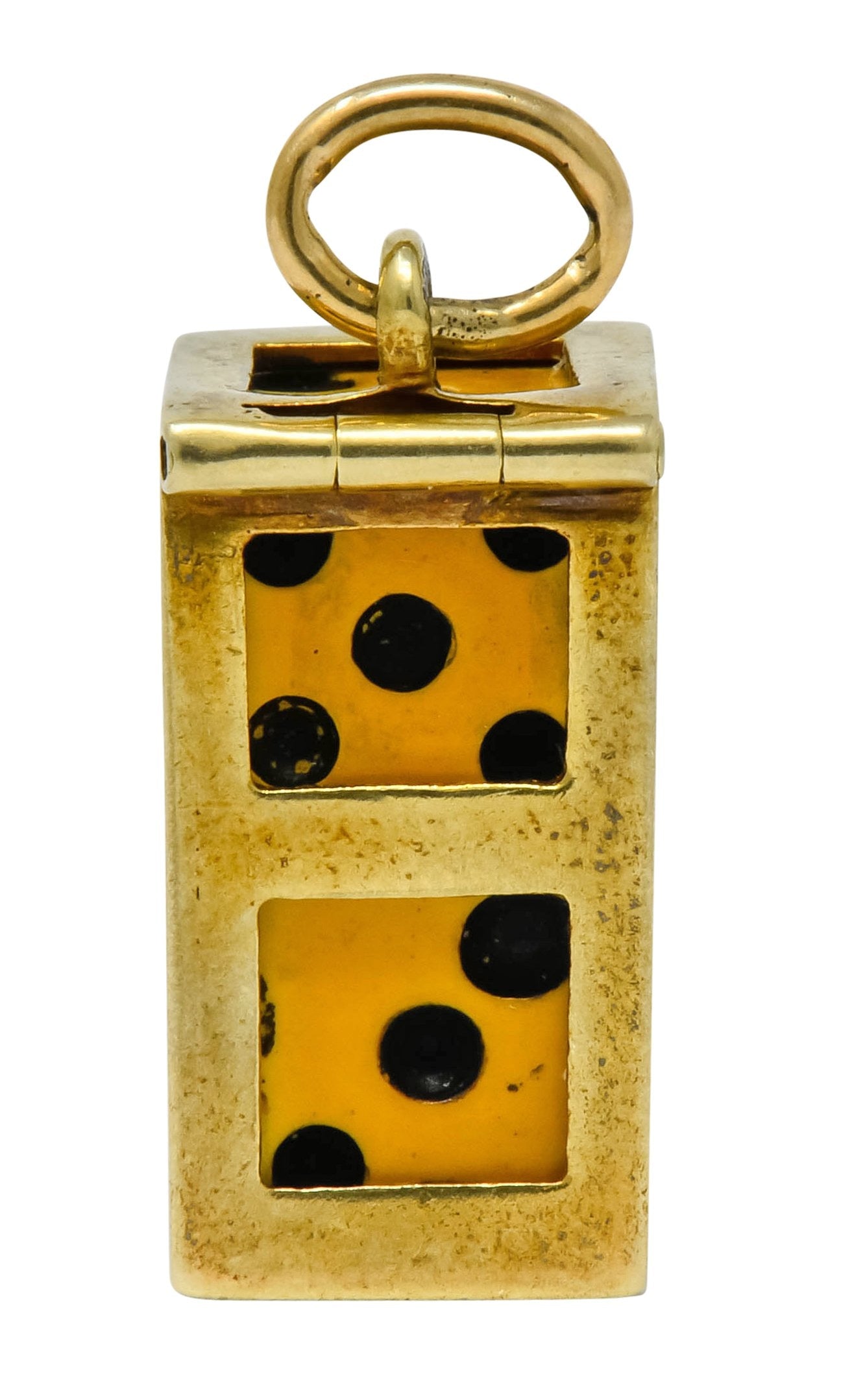 Retro Bakelite 14 Karat Gold Removable Lucky Dice Charm - Wilson's Estate Jewelry