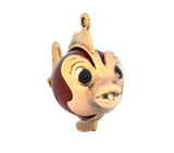 Retro Carnelian Enamel 14 Karat Gold Fish Charm - Wilson's Estate Jewelry