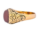 Rudolph Deutsch Co. Victorian Garnet 14 Karat Gold Floral Ring - Wilson's Estate Jewelry