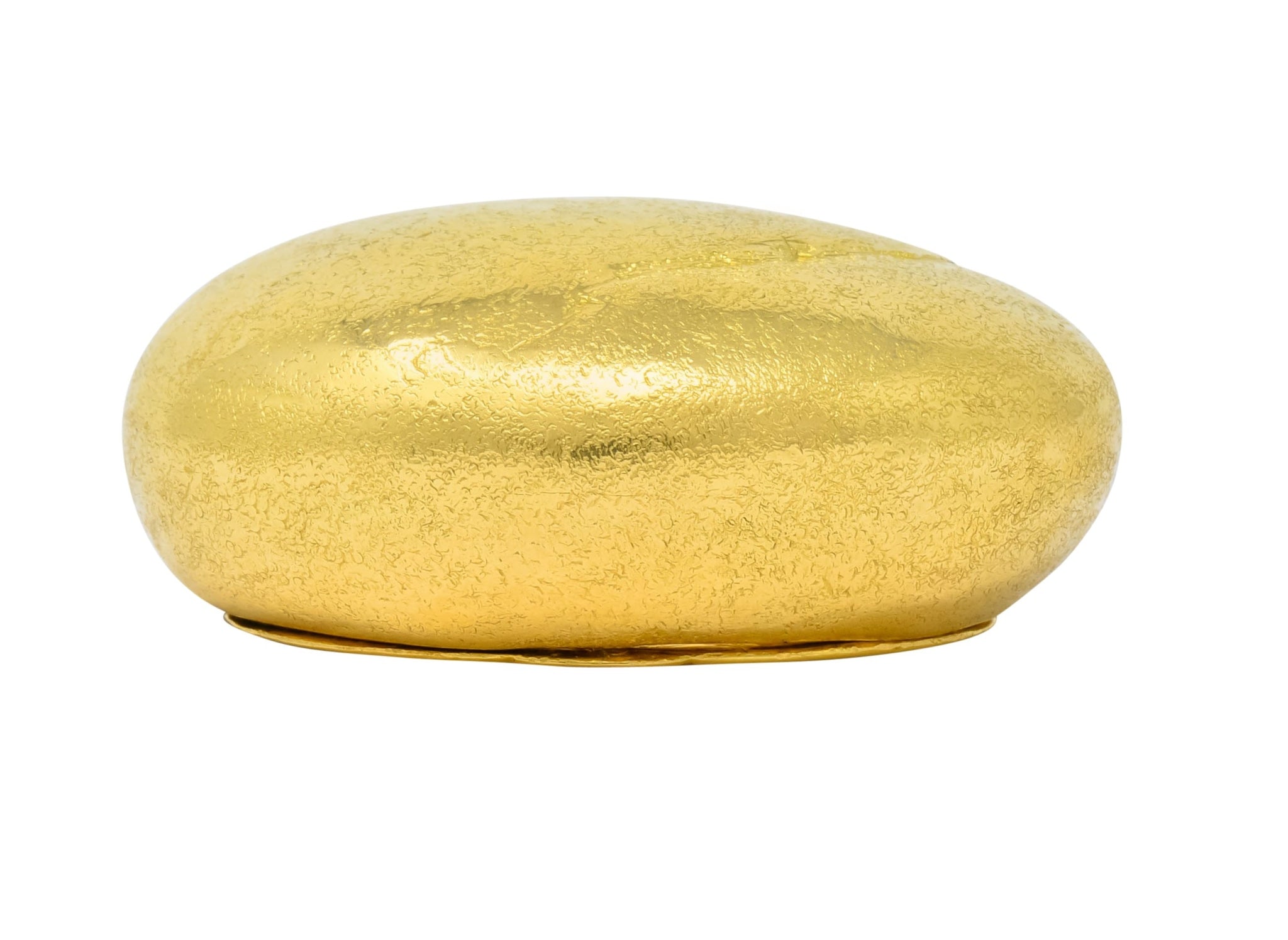 Schlumberger Tiffany & Co. 18 Karat Gold Pebble Pill Box Circa 1960 - Wilson's Estate Jewelry