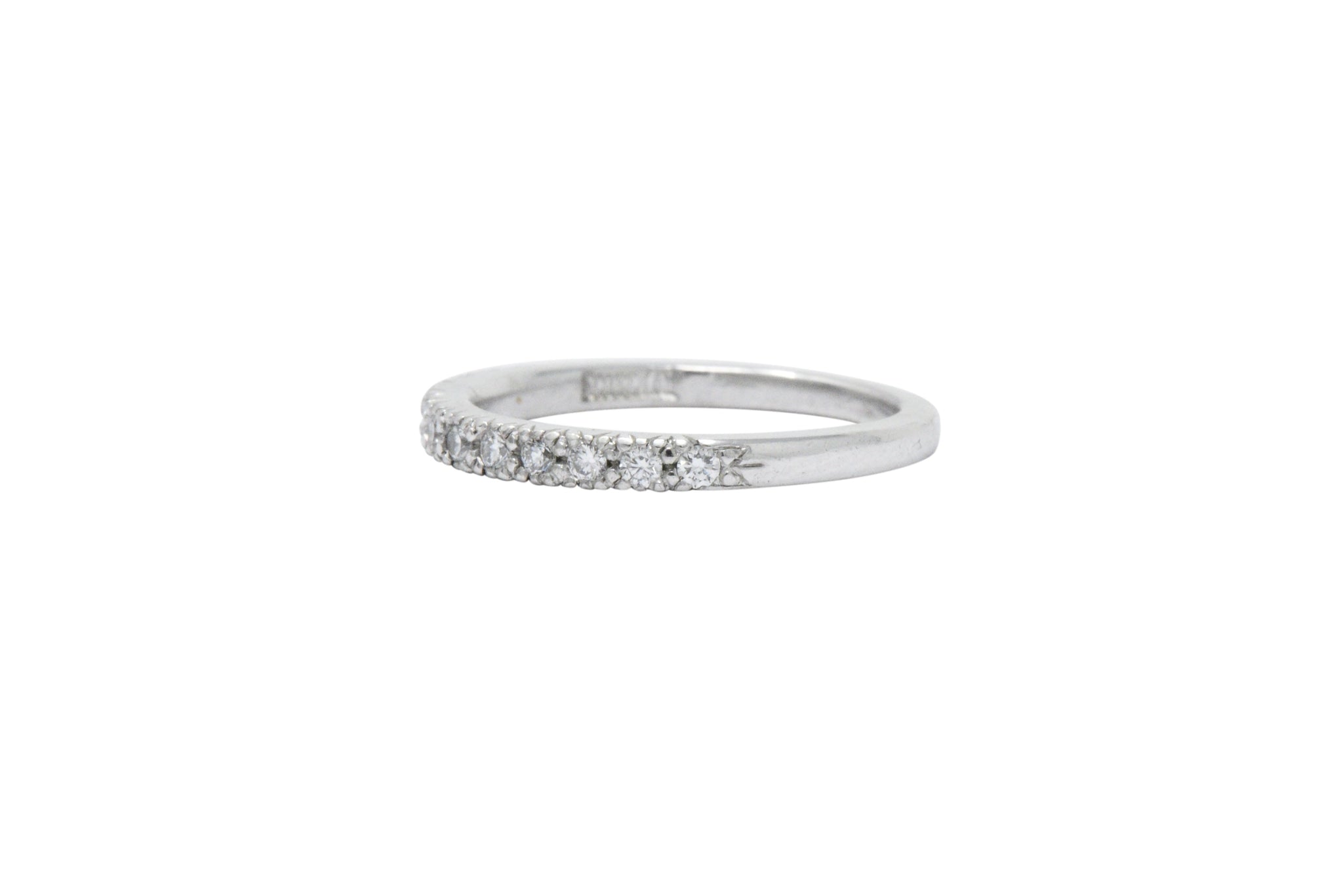 Scott Kay .25 CTW Diamond & Platinum Wedding Band Stackable Ring Wilson's Estate Jewelry