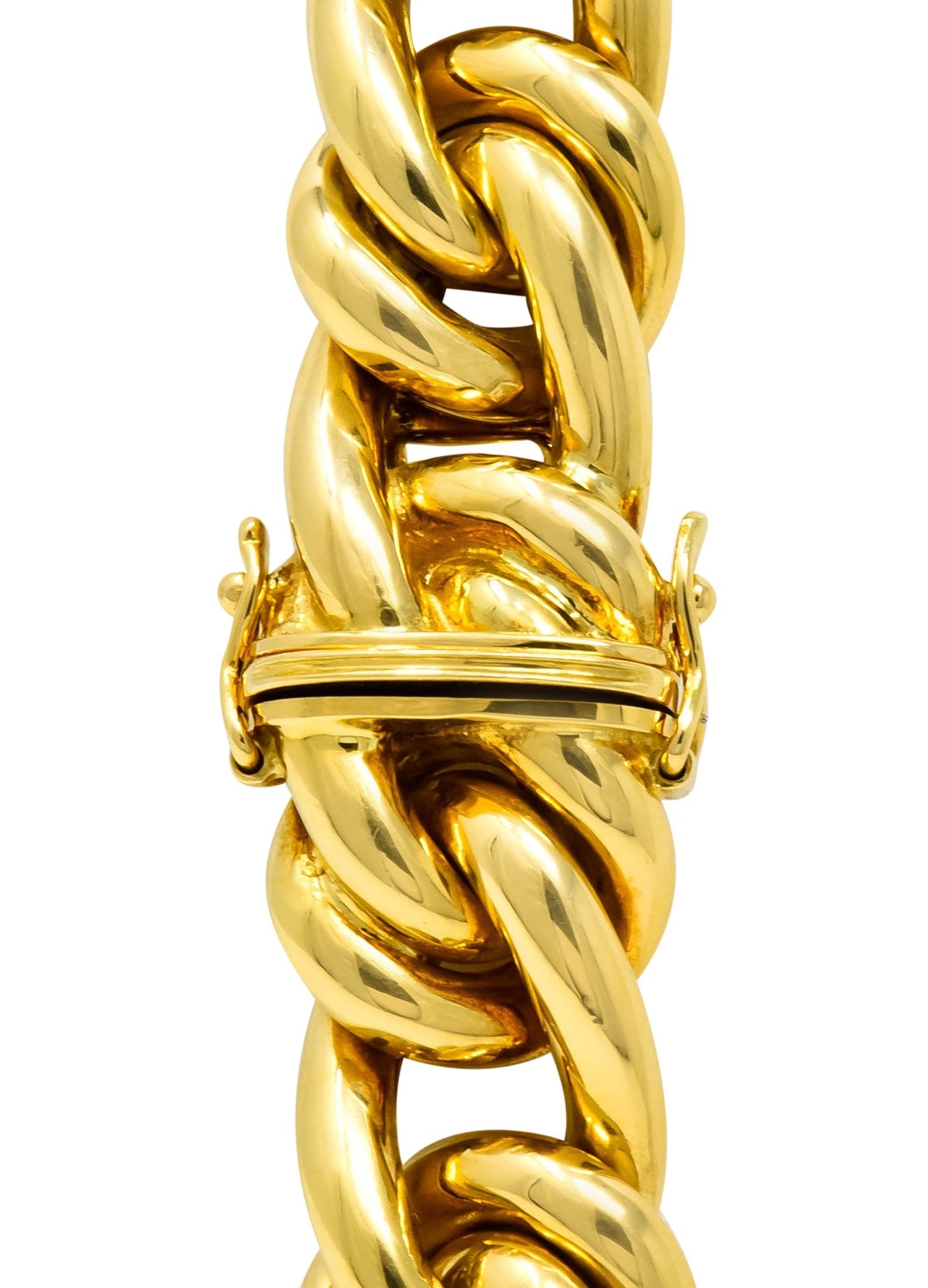 Substantial Tiffany & Co. Vintage 18 Karat Yellow Gold 30 Inch Curbed Link Necklace - Wilson's Estate Jewelry