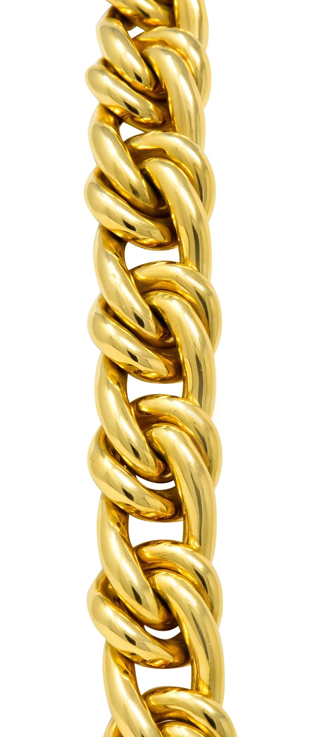 Substantial Tiffany & Co. Vintage 18 Karat Yellow Gold 30 Inch Curbed Link Necklace - Wilson's Estate Jewelry