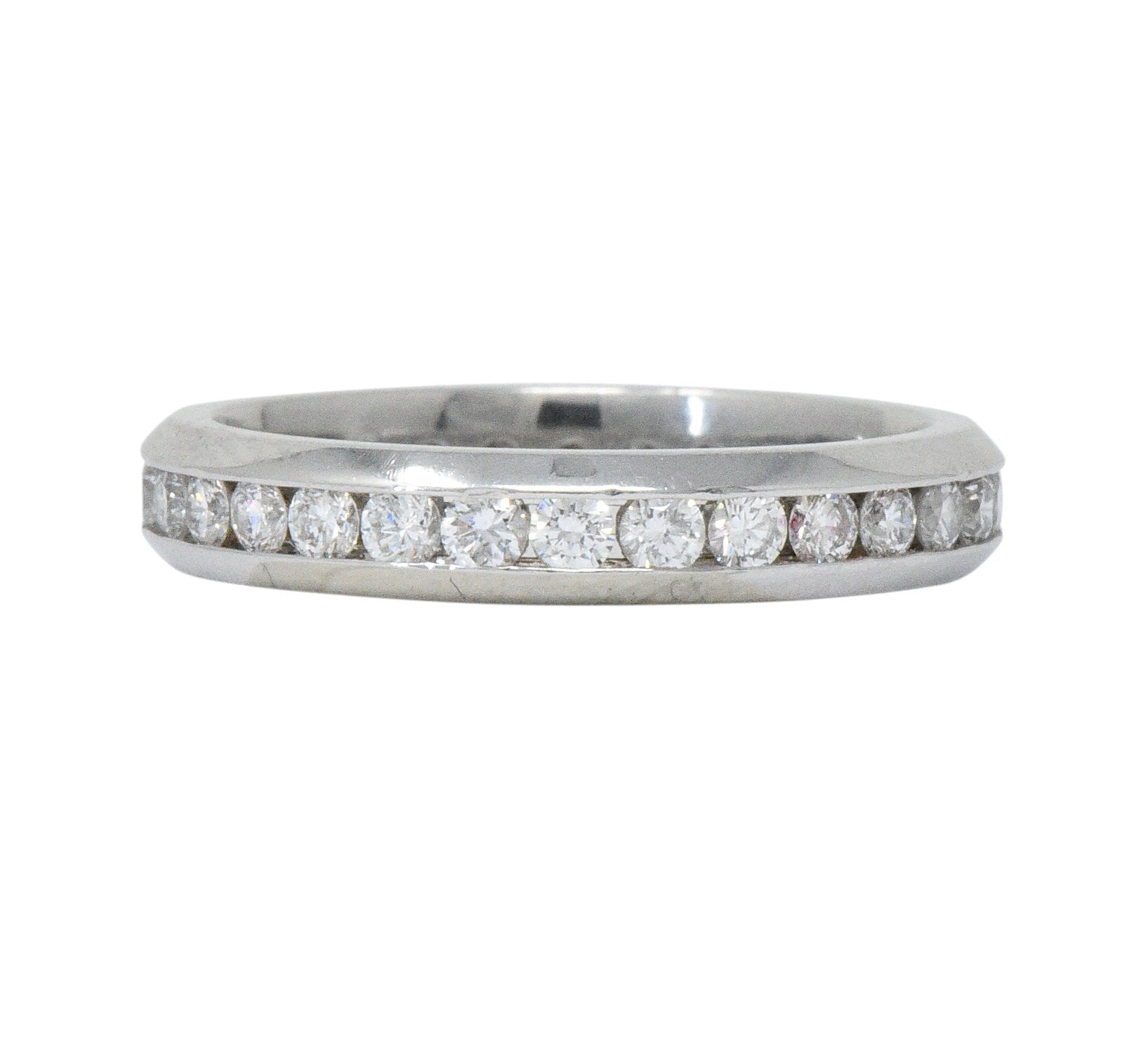 Tessler & Weiss Retro 0.60 CTW Diamond Platinum Eternity Band Stack Ring - Wilson's Estate Jewelry