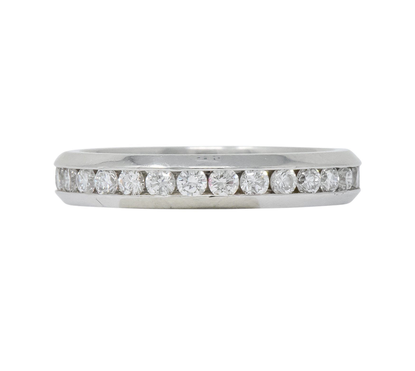 Tessler & Weiss Retro 0.60 CTW Diamond Platinum Eternity Band Stack Ring - Wilson's Estate Jewelry