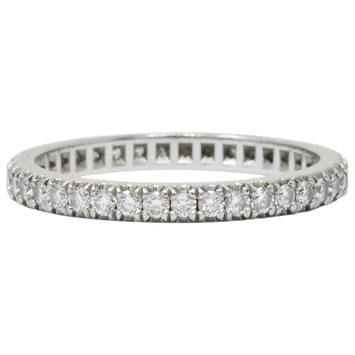 Tiffany & Co. 0.40 CTW Diamond Platinum Eternity Band Ring Wilson's Estate Jewelry