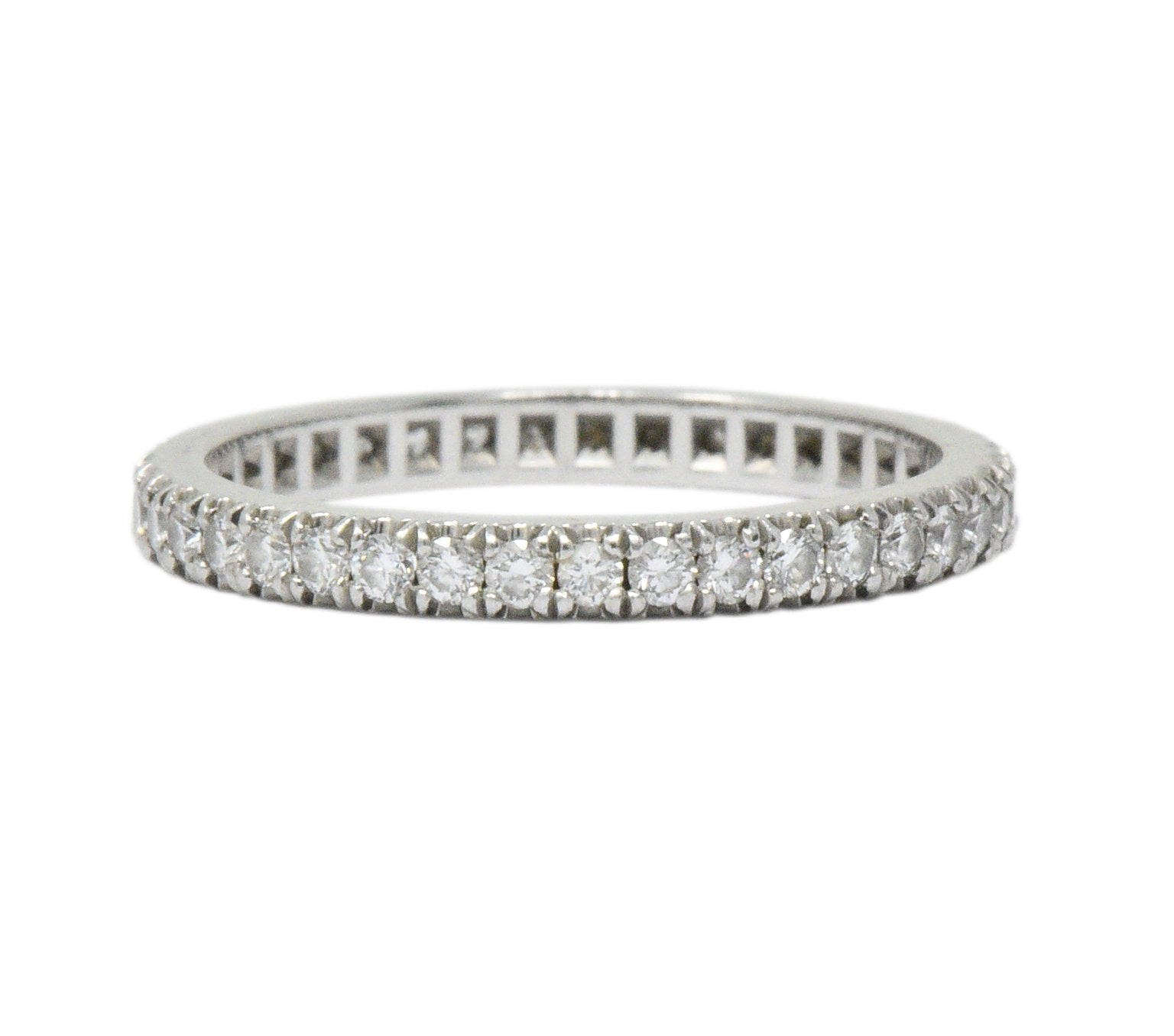 Tiffany & Co. 0.40 CTW Diamond Platinum Eternity Band Ring Wilson's Estate Jewelry