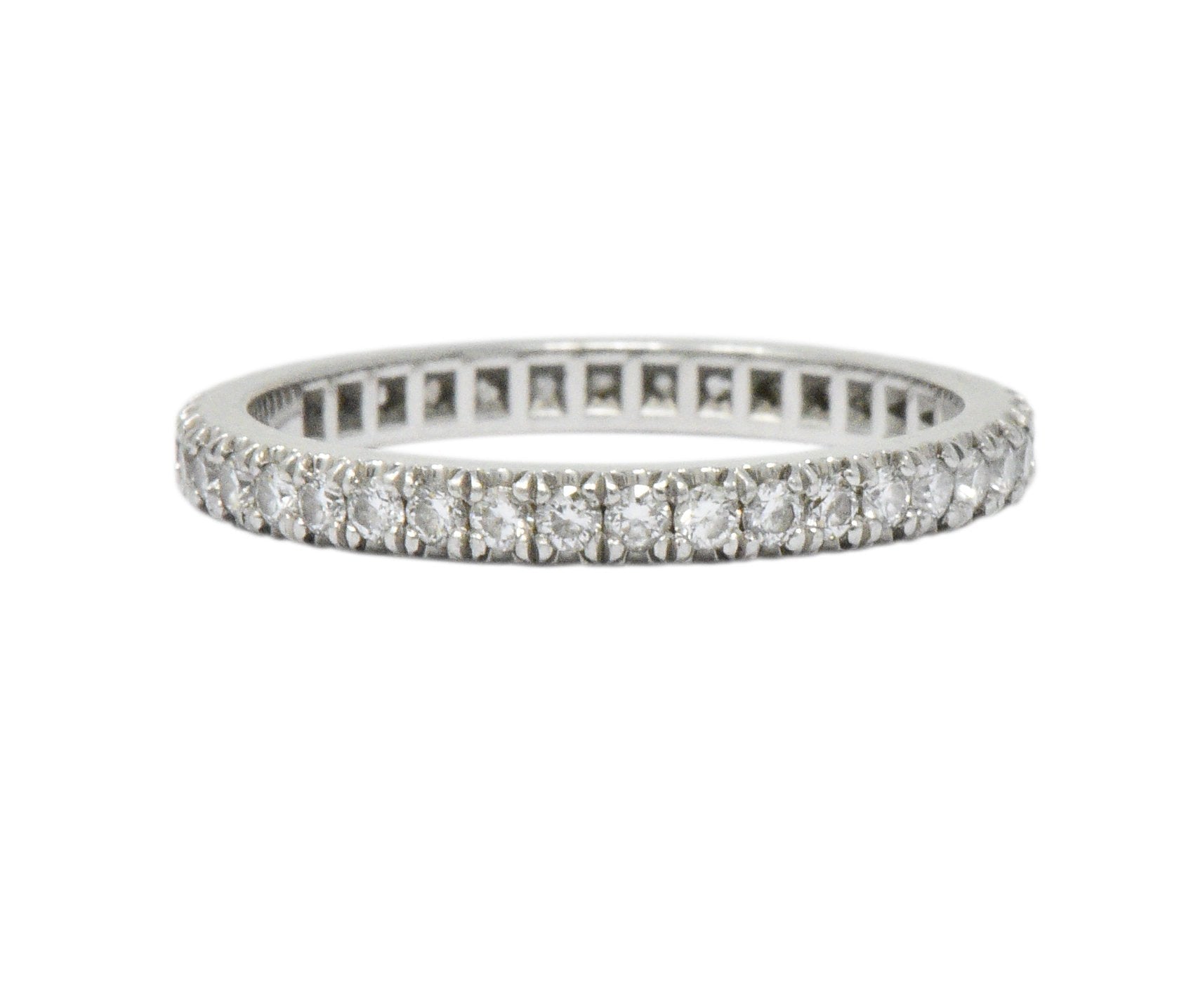 Tiffany & Co. 0.40 CTW Diamond Platinum Eternity Band Ring Wilson's Estate Jewelry