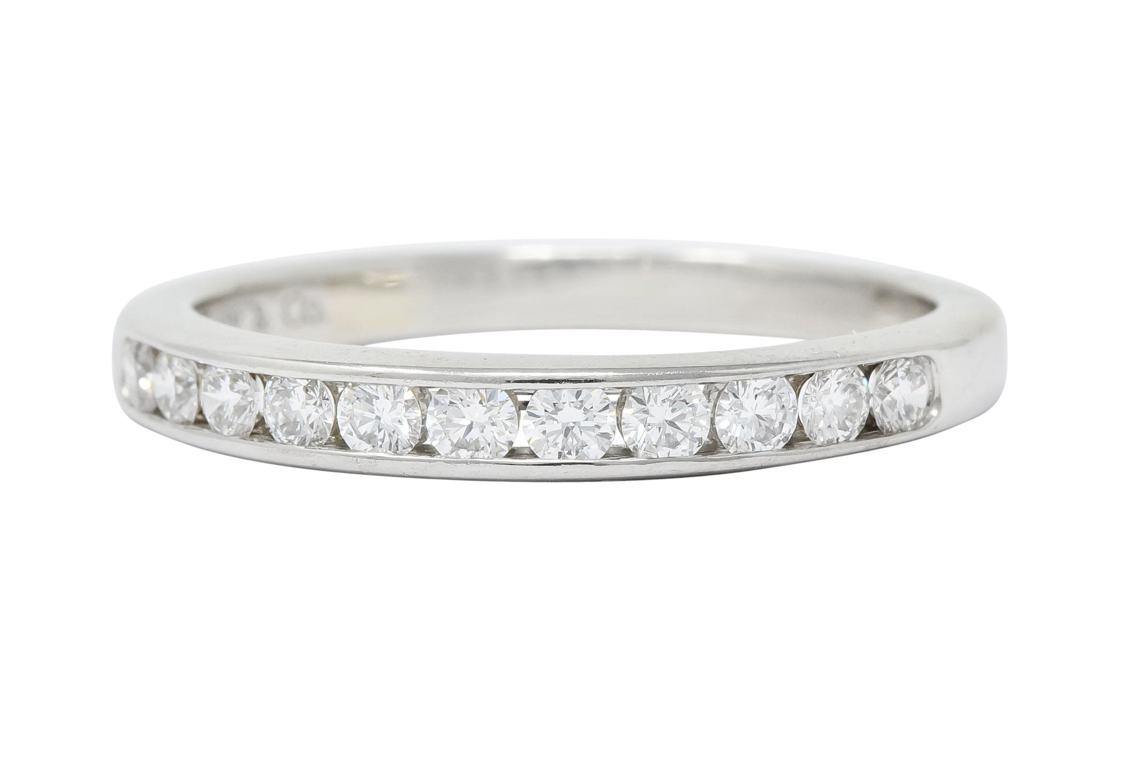 Tiffany & Co. 0.55 CTW Diamond Platinum Anniversary Channel Band Ring - Wilson's Estate Jewelry