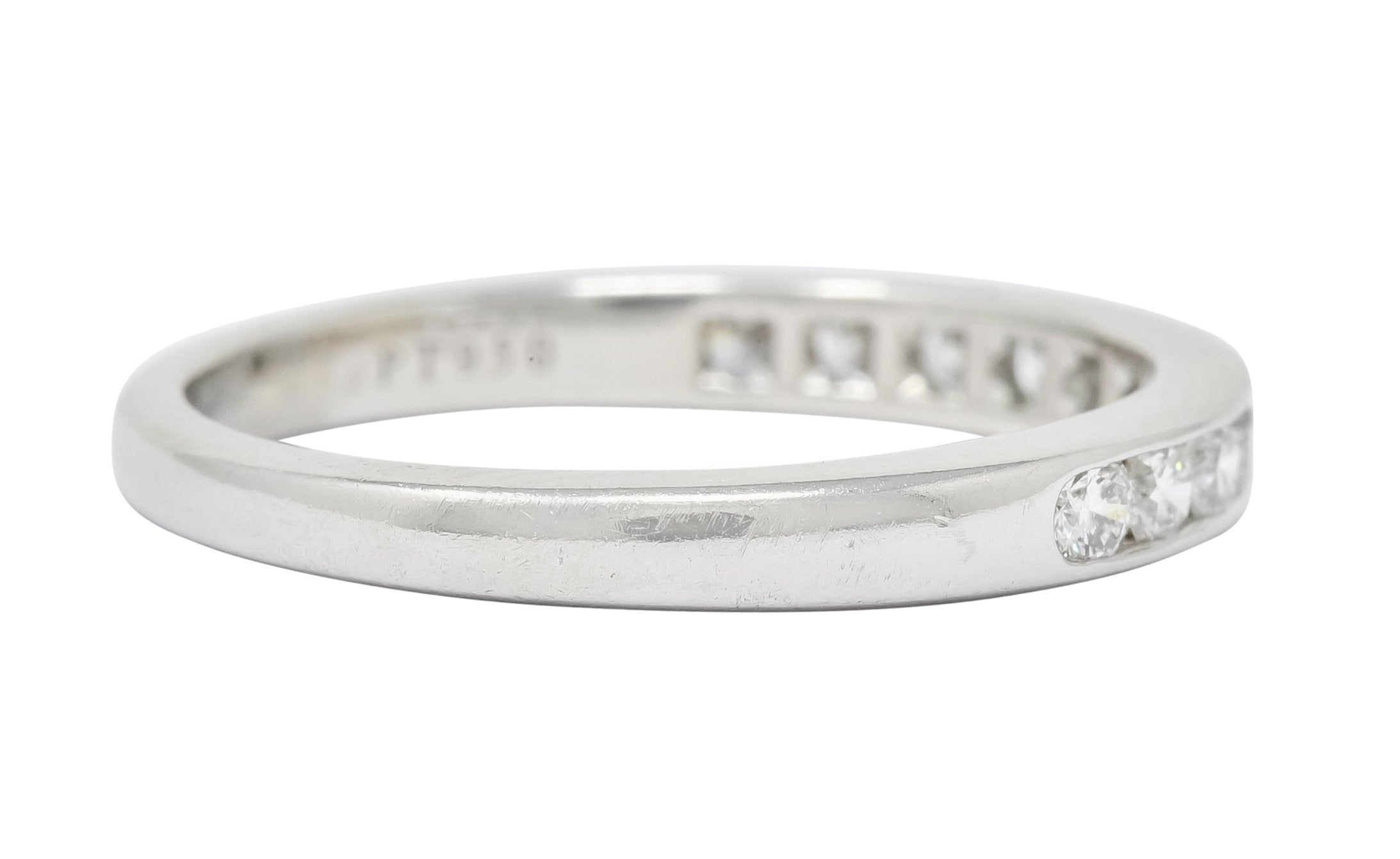 Tiffany & Co. 0.55 CTW Diamond Platinum Anniversary Channel Band Ring - Wilson's Estate Jewelry