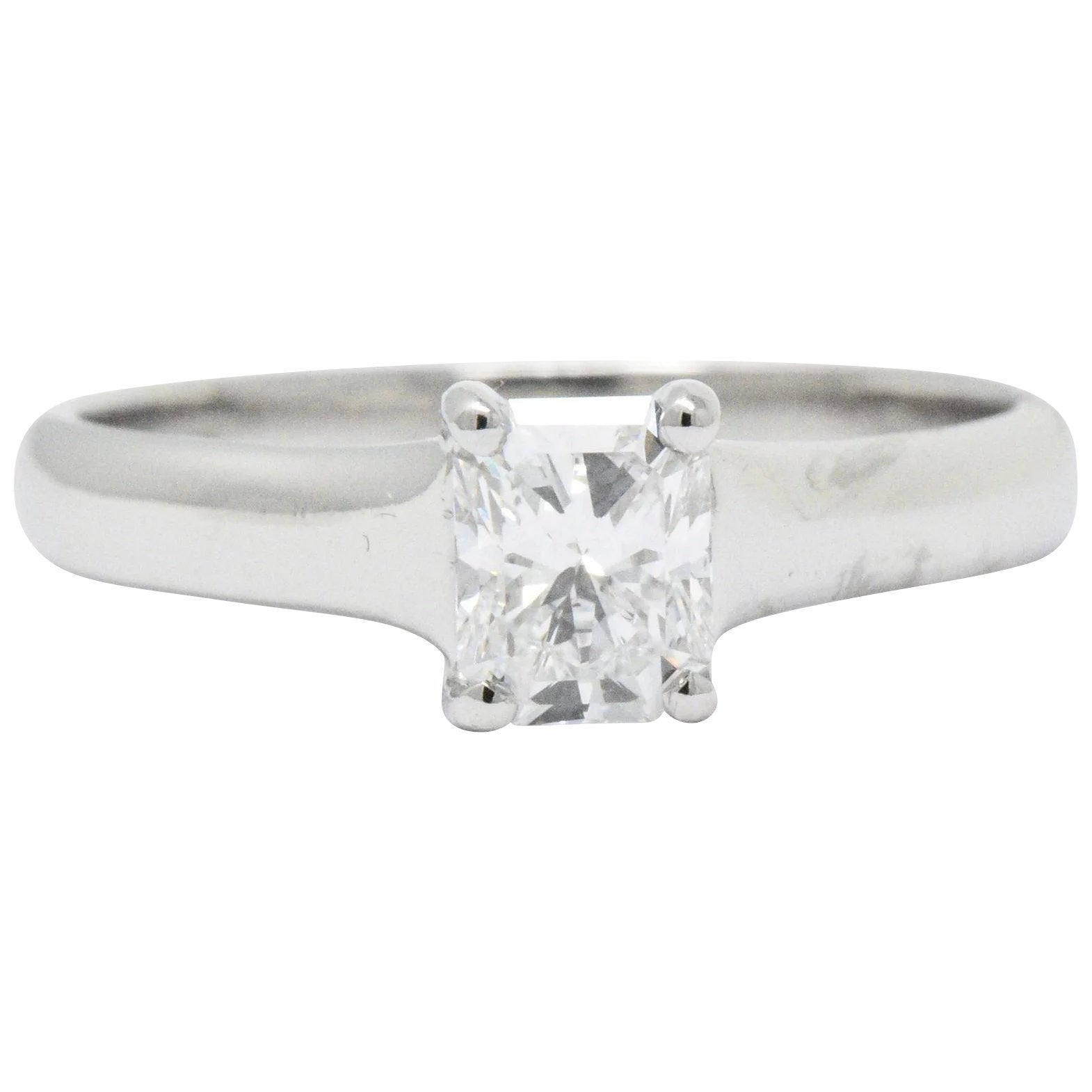 Tiffany & Co. 0.59 CTW Lucida Diamond Platinum Engagement Ring GIA Circa 2002 Wilson's Estate Jewelry