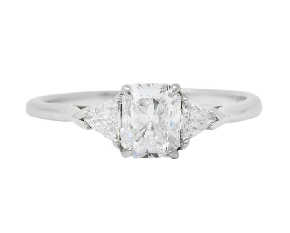 Tiffany & Co. 0.89 CTW Lucida Triangular Diamond Platinum Engagement Ring - Wilson's Estate Jewelry