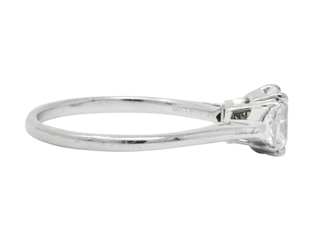 Tiffany & Co. 0.89 CTW Lucida Triangular Diamond Platinum Engagement Ring - Wilson's Estate Jewelry