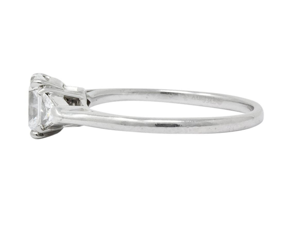 Tiffany & Co. 0.89 CTW Lucida Triangular Diamond Platinum Engagement Ring - Wilson's Estate Jewelry