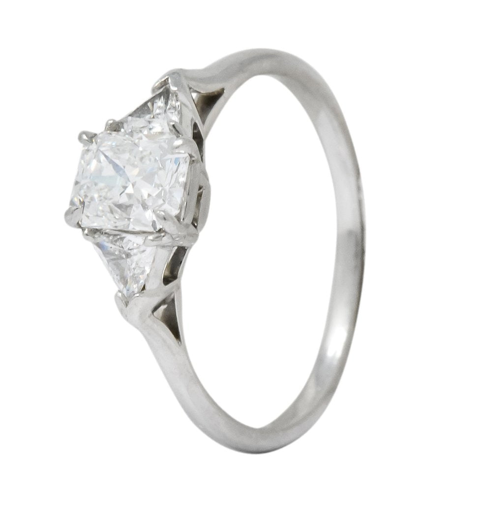 Tiffany & Co. 0.89 CTW Lucida Triangular Diamond Platinum Engagement Ring - Wilson's Estate Jewelry