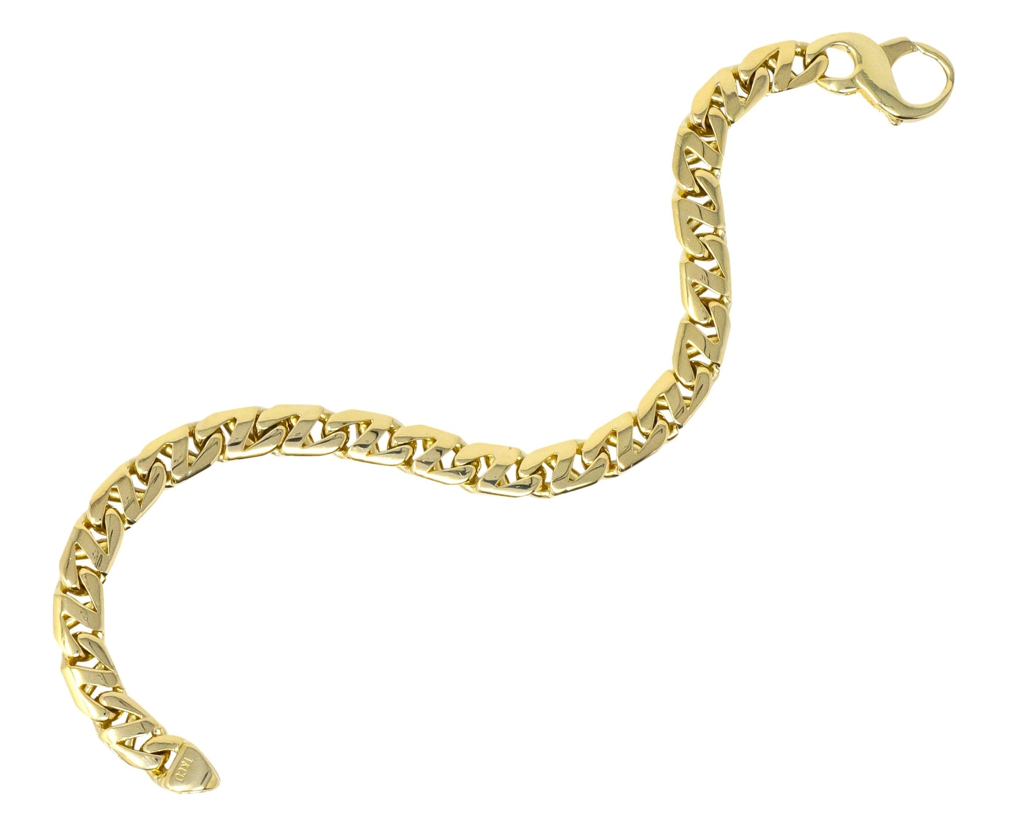 Tiffany & Co. 18 Karat Gold Italian Mariner Unisex Link Bracelet - Wilson's Estate Jewelry