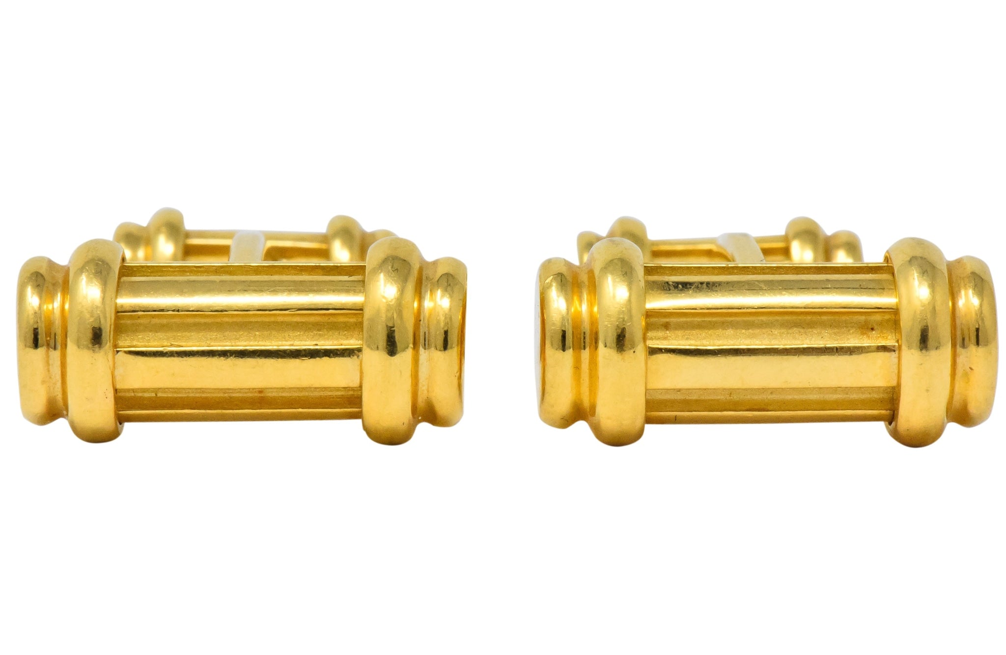 Tiffany & Co. 18 Karat Yellow Gold Atlas Cufflinks Circa 1990's - Wilson's Estate Jewelry