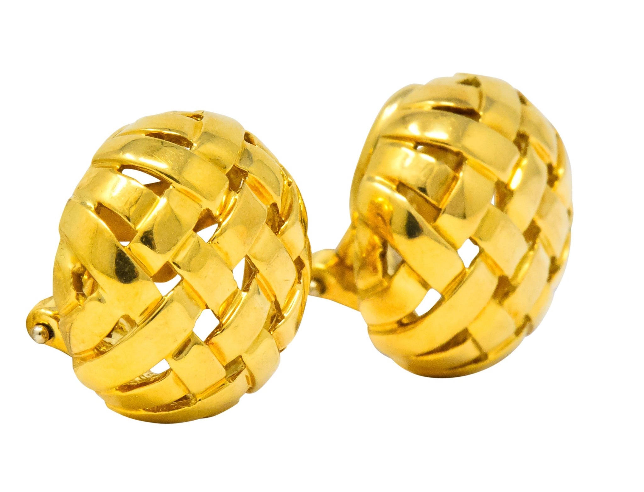 Tiffany & Co. 1995 18 Karat Gold Woven Ear-Clip Earrings - Wilson's Estate Jewelry