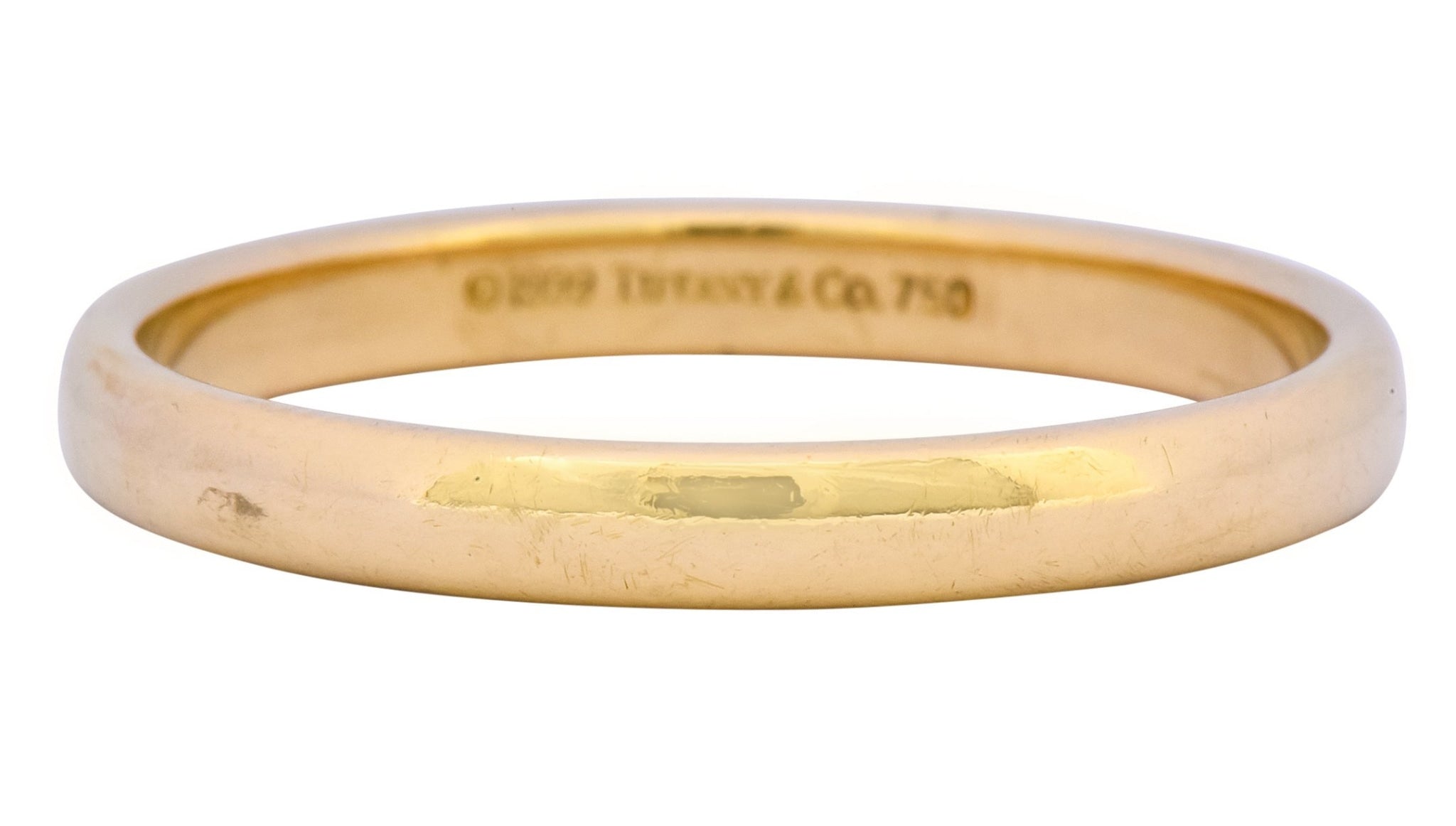 Tiffany & Co. 1999 Modern 18 Karat Gold Wedding Unisex Band Ring - Wilson's Estate Jewelry