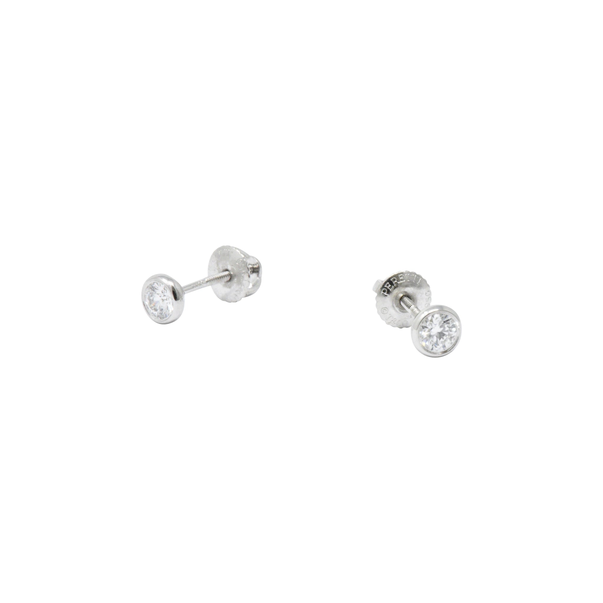 Tiffany & Co. .46CTW Diamond & Platinum Stud Earrings, Elsa Peretti Wilson's Estate Jewelry