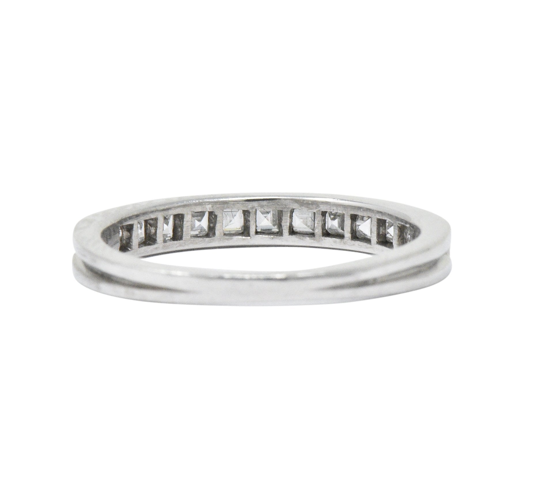 Tiffany & Co. Art Deco 0.55 CTW Diamond Platinum Stackable Band Ring Wilson's Estate Jewelry