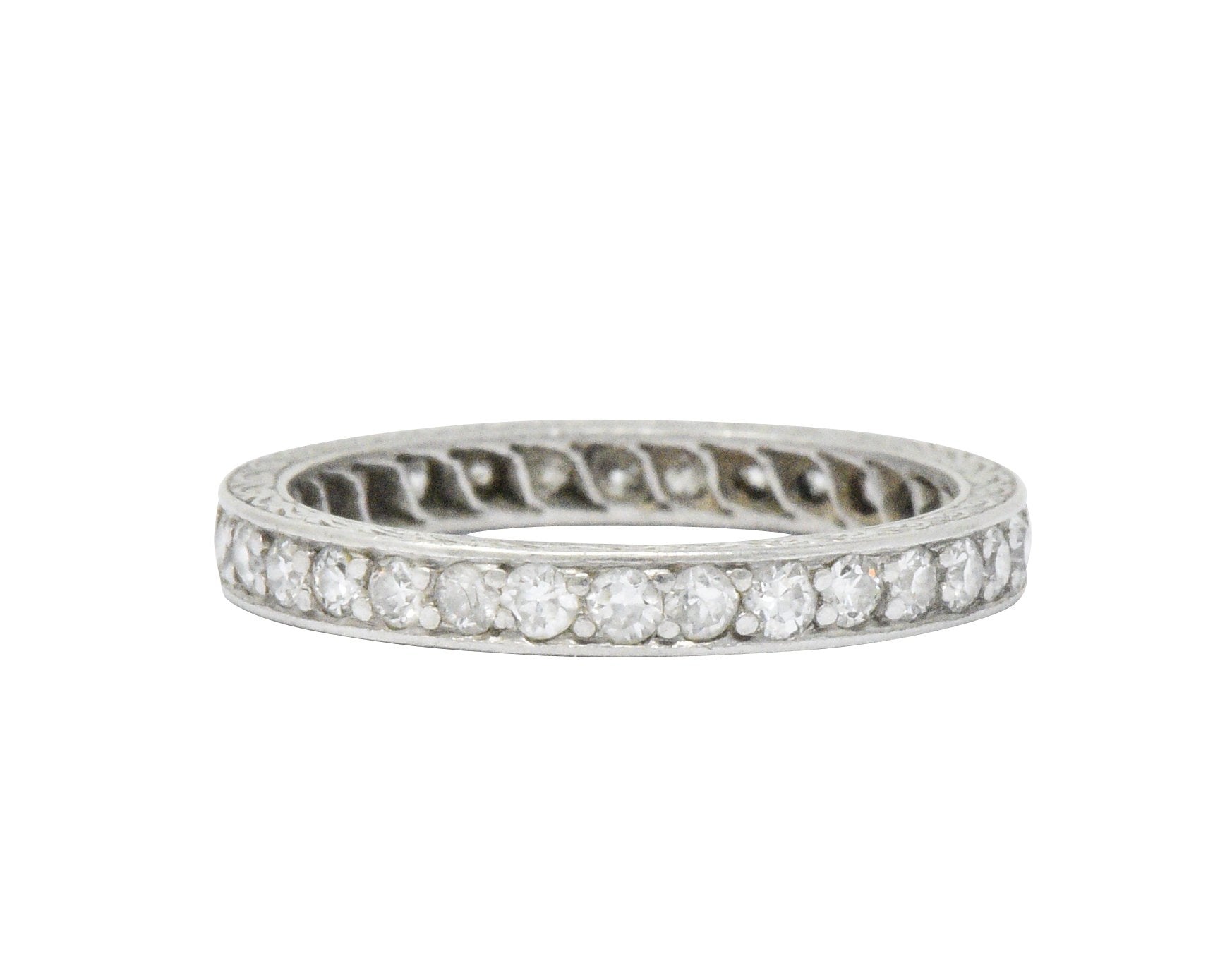 Tiffany & Co. Art Deco 0.64 CTW Diamond And Platinum Eternity Band Wilson's Estate Jewelry