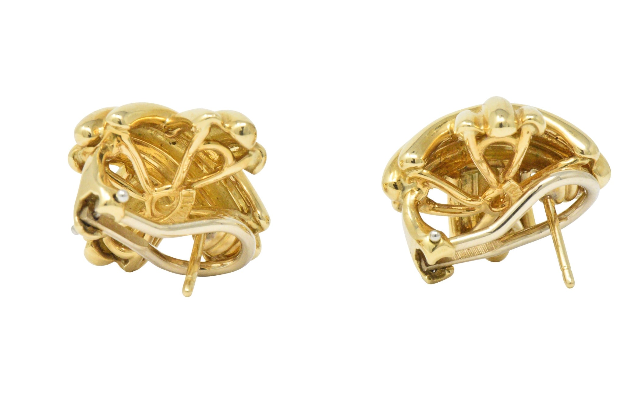 Tiffany & Co. Contemporary 18 Karat Gold X Earrings Wilson's Estate Jewelry