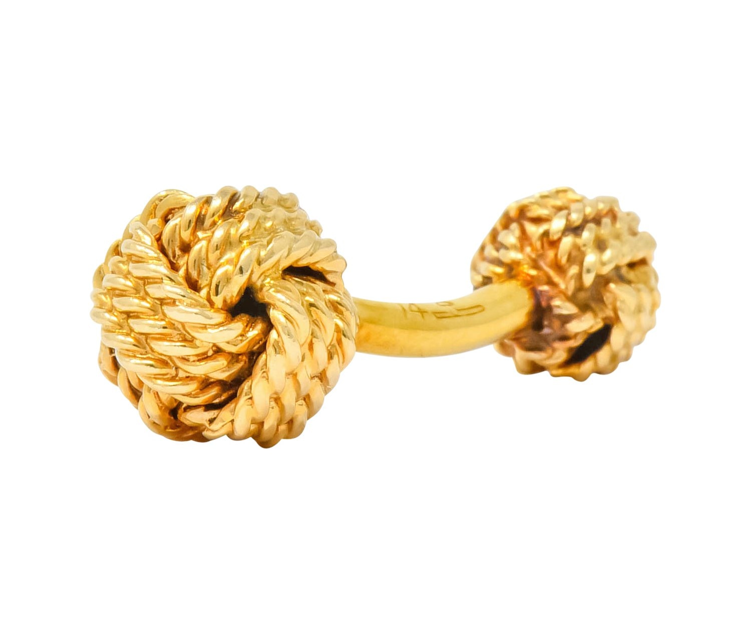 Tiffany & Co. Larter & Sons Mid-Century 14 Karat Gold Men's Knot Cufflinks - Wilson's Estate Jewelry