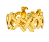 Tiffany & Co. Paloma Picasso 1984 18 Karat Gold Graffiti Love And Kisses Band Ring - Wilson's Estate Jewelry