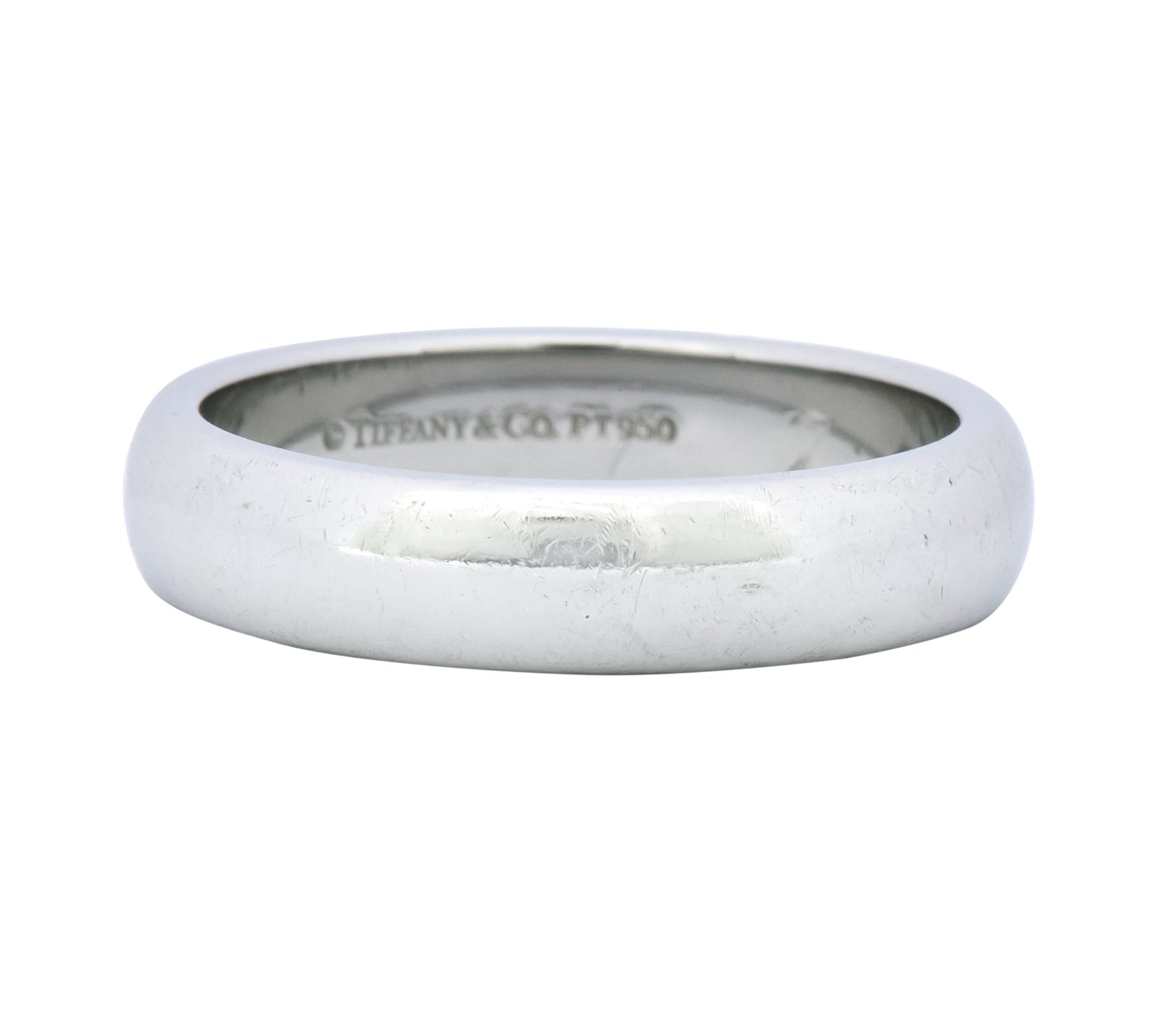 Tiffany & Co. Substantial Platinum Unisex Stacking Wedding Band Ring - Wilson's Estate Jewelry