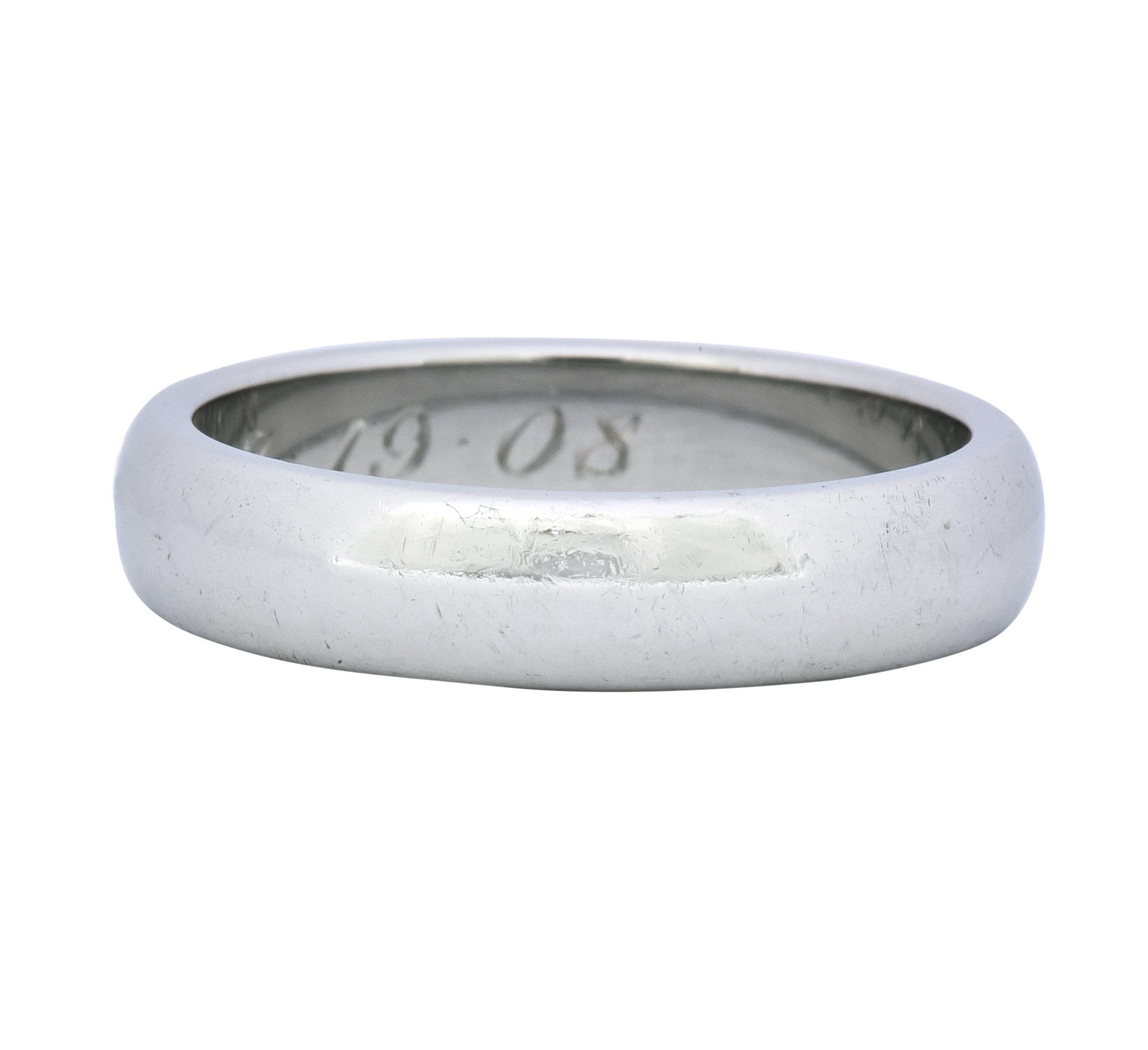 Tiffany & Co. Substantial Platinum Unisex Stacking Wedding Band Ring - Wilson's Estate Jewelry