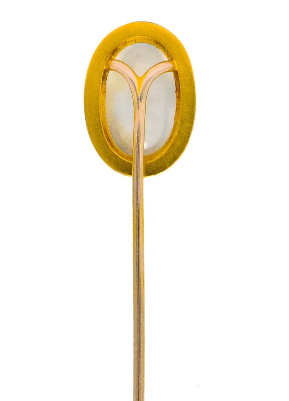 Tiffany & Co. Victorian Moonstone 18 Karat Gold Stickpin - Wilson's Estate Jewelry