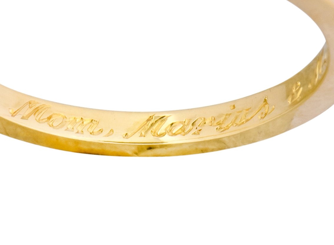 Tiffany & Co. Vintage 18 Karat Gold I Love You Band Ring Unisex - Wilson's Estate Jewelry