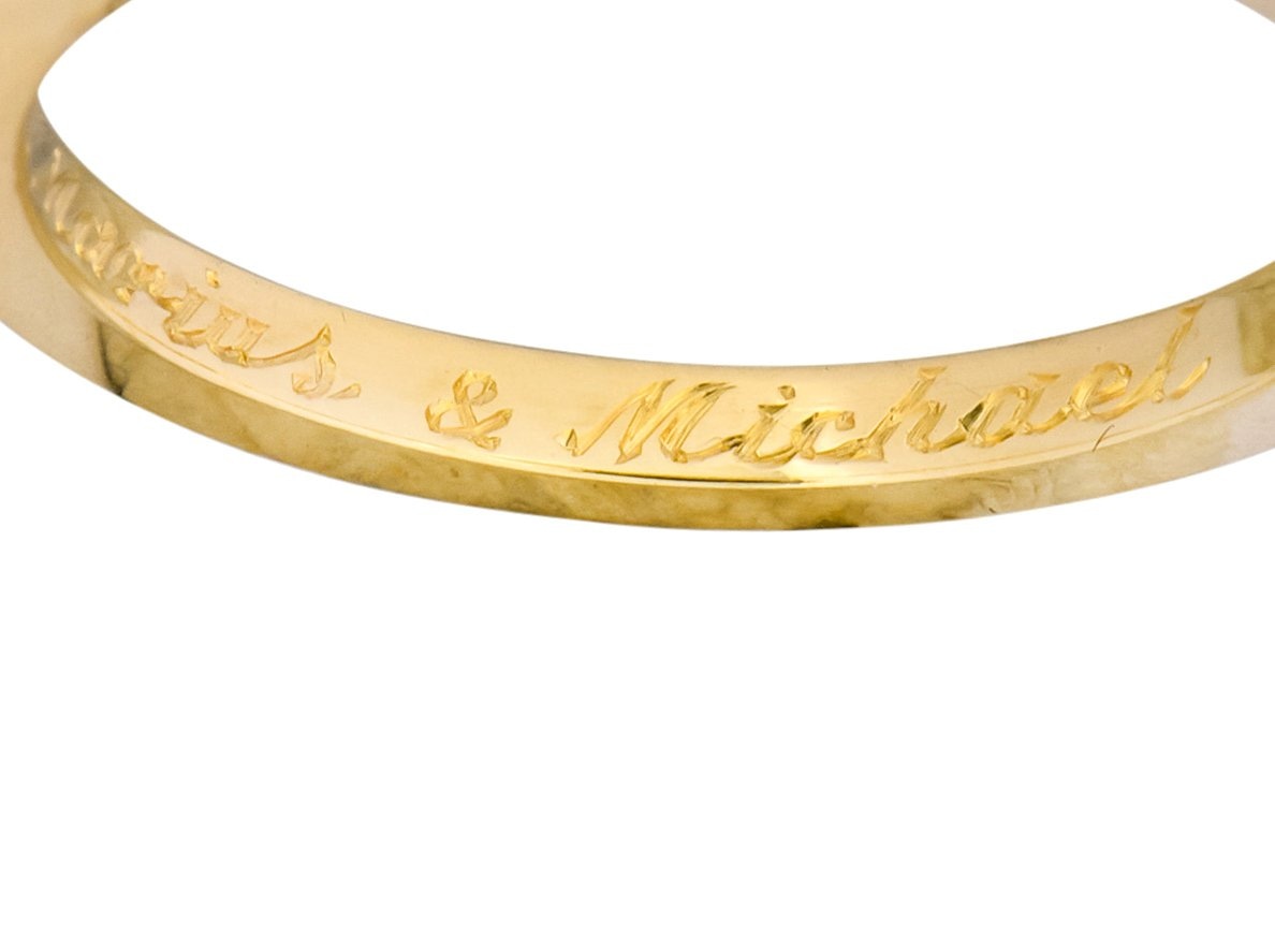 Tiffany & Co. Vintage 18 Karat Gold I Love You Band Ring Unisex - Wilson's Estate Jewelry