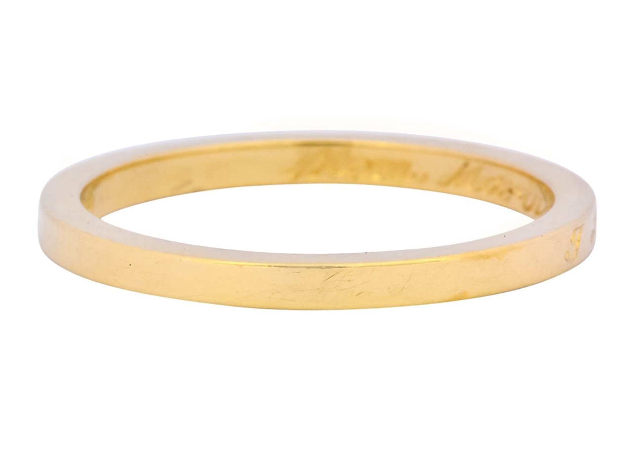 Tiffany & Co. Vintage 18 Karat Gold I Love You Band Ring Unisex - Wilson's Estate Jewelry