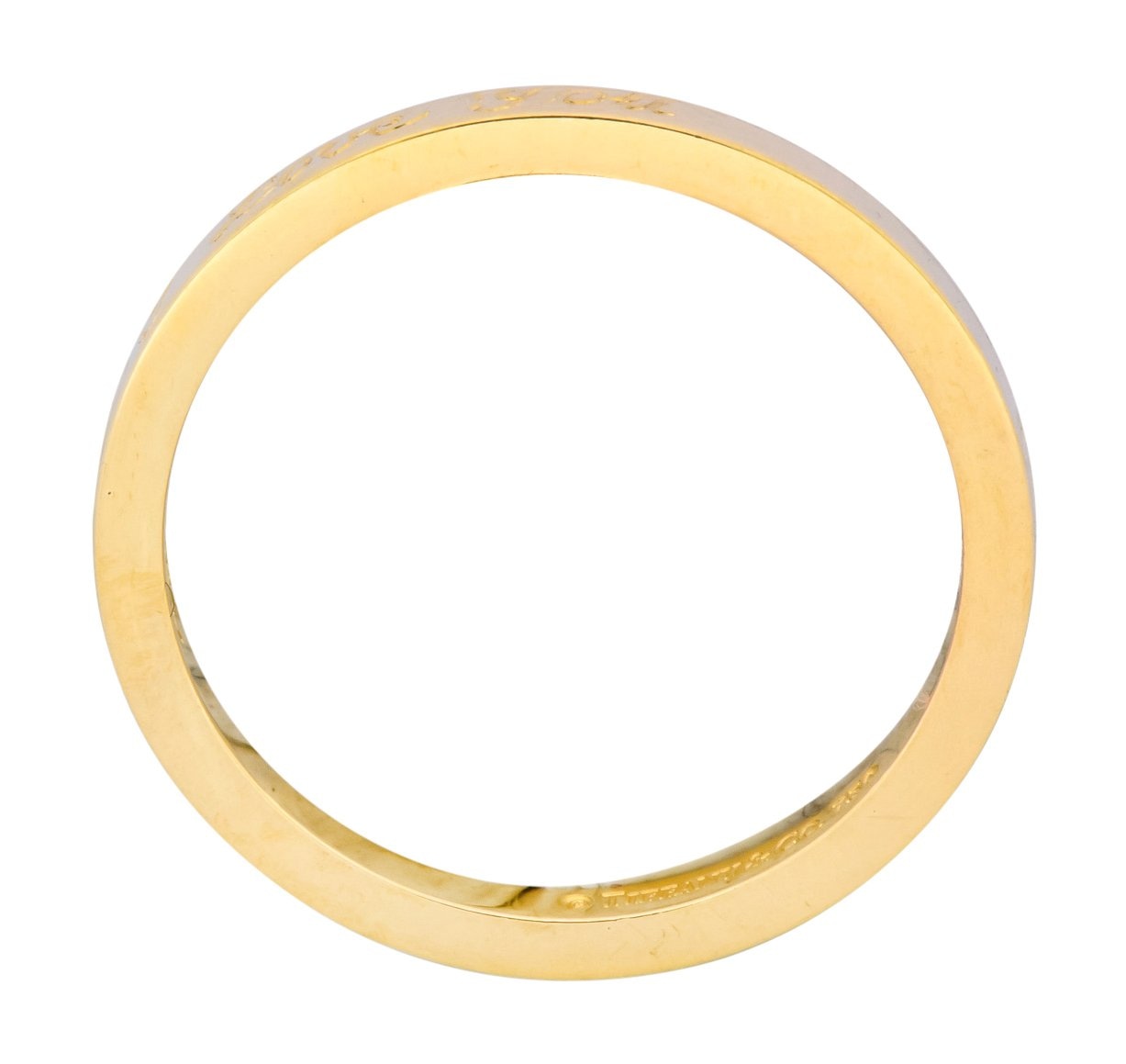 Tiffany & Co. Vintage 18 Karat Gold I Love You Band Ring Unisex - Wilson's Estate Jewelry