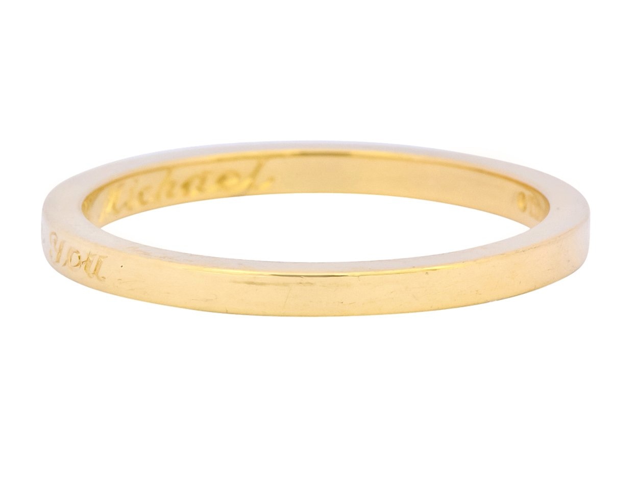 Tiffany & Co. Vintage 18 Karat Gold I Love You Band Ring Unisex - Wilson's Estate Jewelry