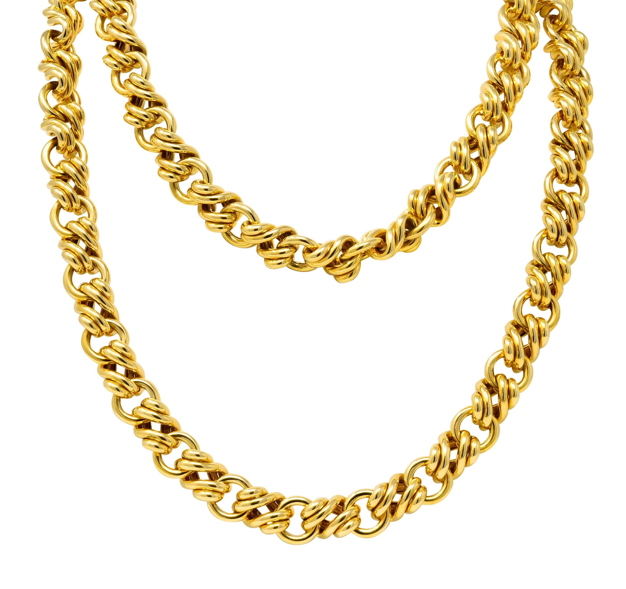 Tiffany & Co. Vintage 18 Karat Yellow Gold Substantially Linked Chain Necklace - Wilson's Estate Jewelry