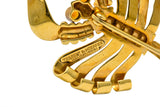 Trabert & Hoeffer Mauboussin Retro Citrine 14 Karat Gold Scorpion Brooch - Wilson's Estate Jewelry