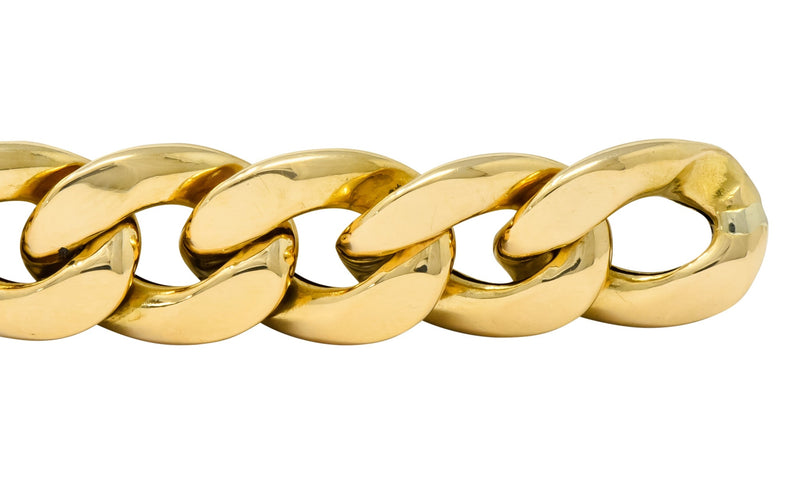 Unoaerre Italian 18 Karat Yellow Gold Curb Link Bracelet - Wilson's Estate Jewelry