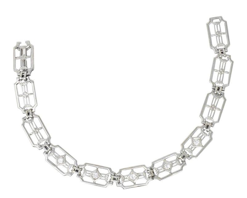 Versatile Art Deco .40 CTW Diamond 14K White Gold Bracelet Wilson's Estate Jewelry