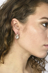 Victorian 1.95 CTW Diamond 14 Karat Rose Gold Drop Earrings GIA Wilson's Estate Jewelry