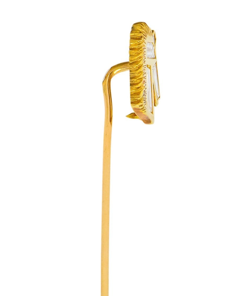 Vintage 0.47 CTW Fancy Cut Diamond 18 Karat Gold Horse Stickpin - Wilson's Estate Jewelry