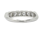 Vintage 0.75 CTW Seven Diamond Platinum Stackable Ring Wilson's Estate Jewelry
