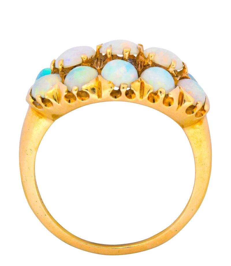 Vintage 1970's Opal 14 Karat Gold Cluster Ring - Wilson's Estate Jewelry