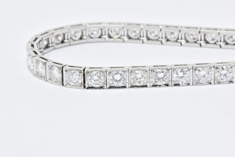 Waslikoff 7.20 Carat Diamond & Platinum Line Tennis Bracelet Wilson's Estate Jewelry